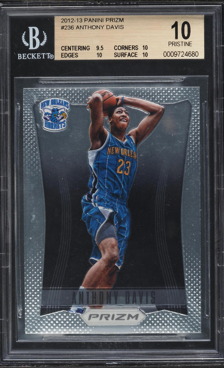2012 Panini Prizm Anthony Davis ROOKIE #236 BGS 10 PRISTINE