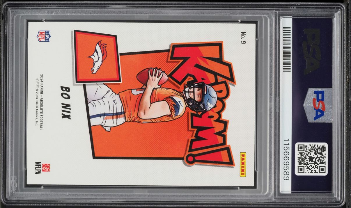 2024 Absolute Kaboom! Horizontal Bo Nix ROOKIE #9 PSA 9 MINT