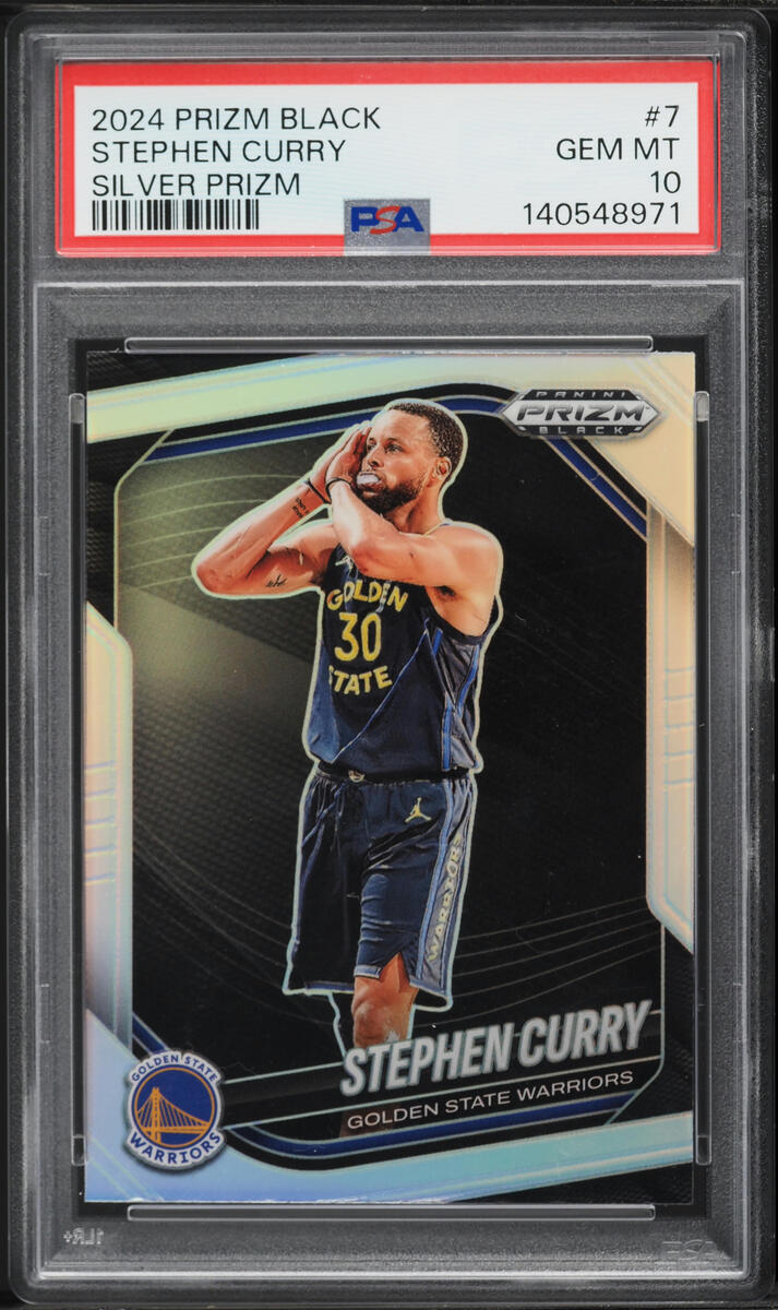 2024 Panini Prizm Black Silver Stephen Curry #7 PSA 10 GEM MINT