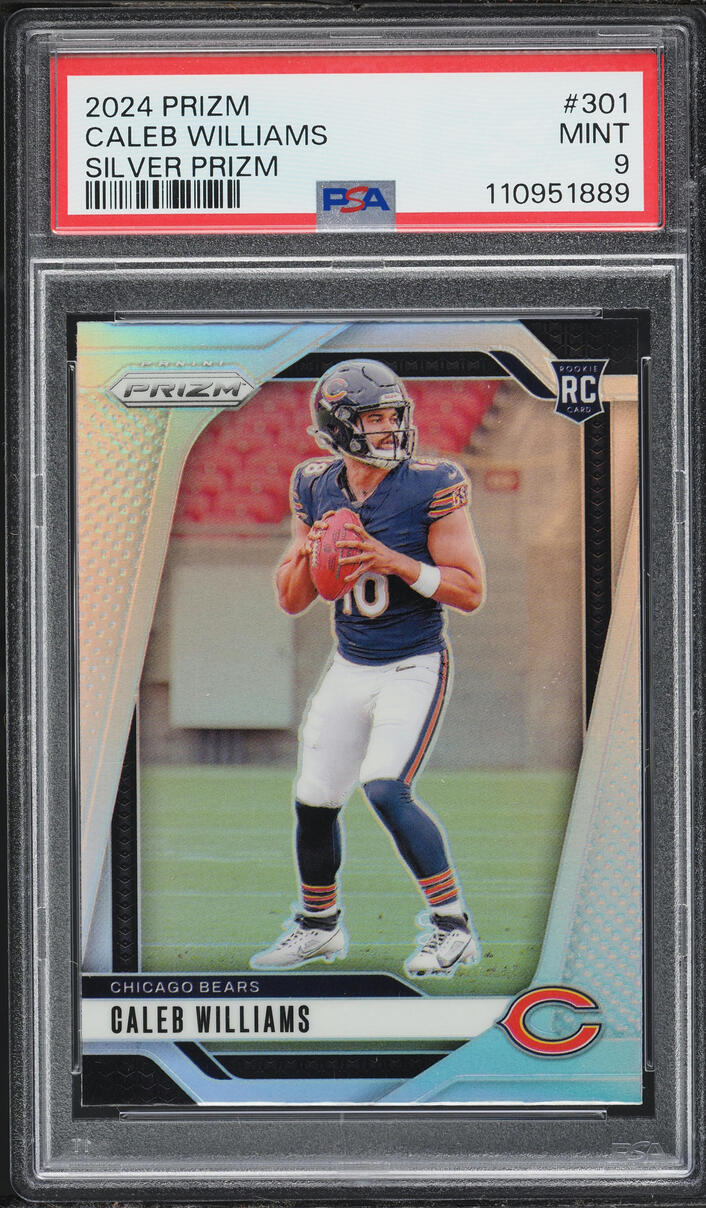 2024 Panini Prizm Silver Caleb Williams ROOKIE #301 PSA 9 MINT