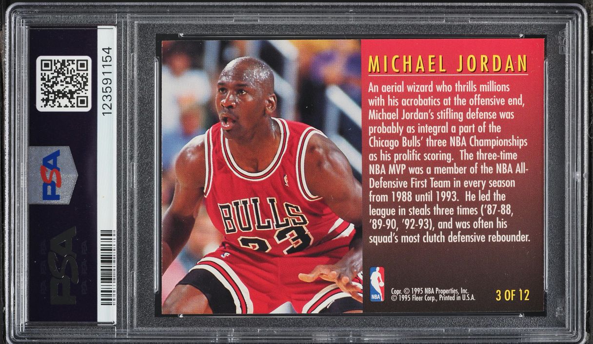1995 Fleer Total D Michael Jordan #3 PSA 9 MINT