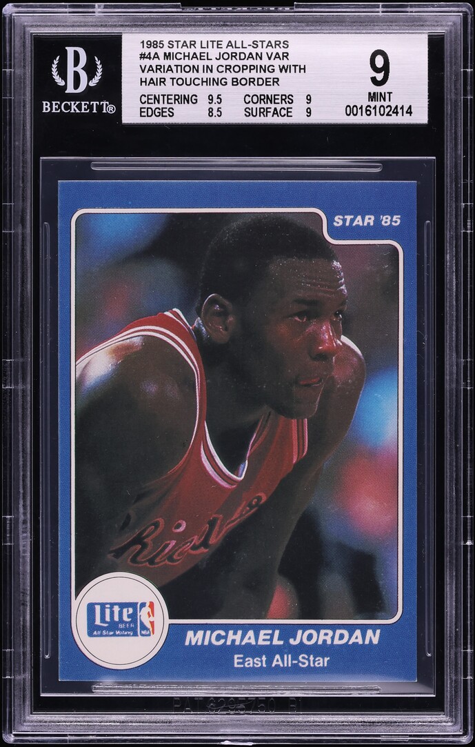 1985 Star Lite All-Stars Michael Jordan ROOKIE #4 BGS 9 MINT