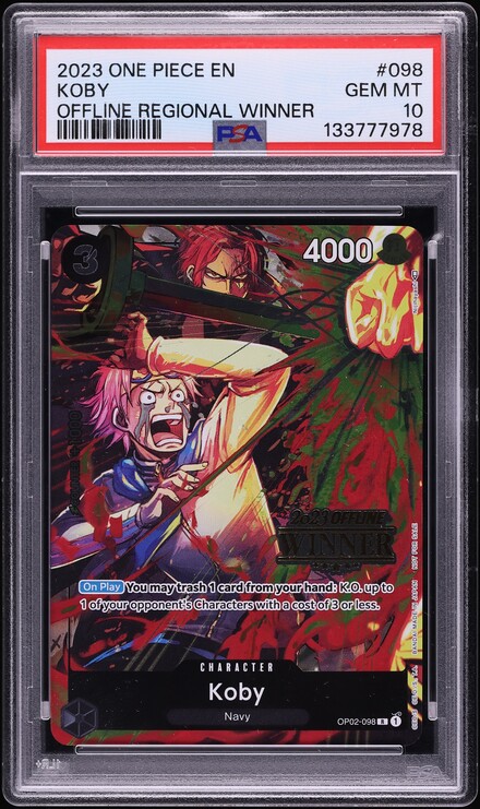 2023 One Piece Japanese Promo Official Event Prize Koby #OP02-098