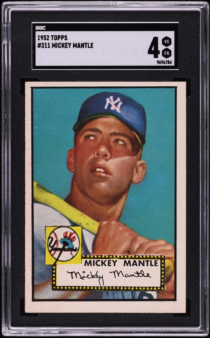1952 Topps Mickey Mantle ROOKIE #311 SGC 4 VGEX