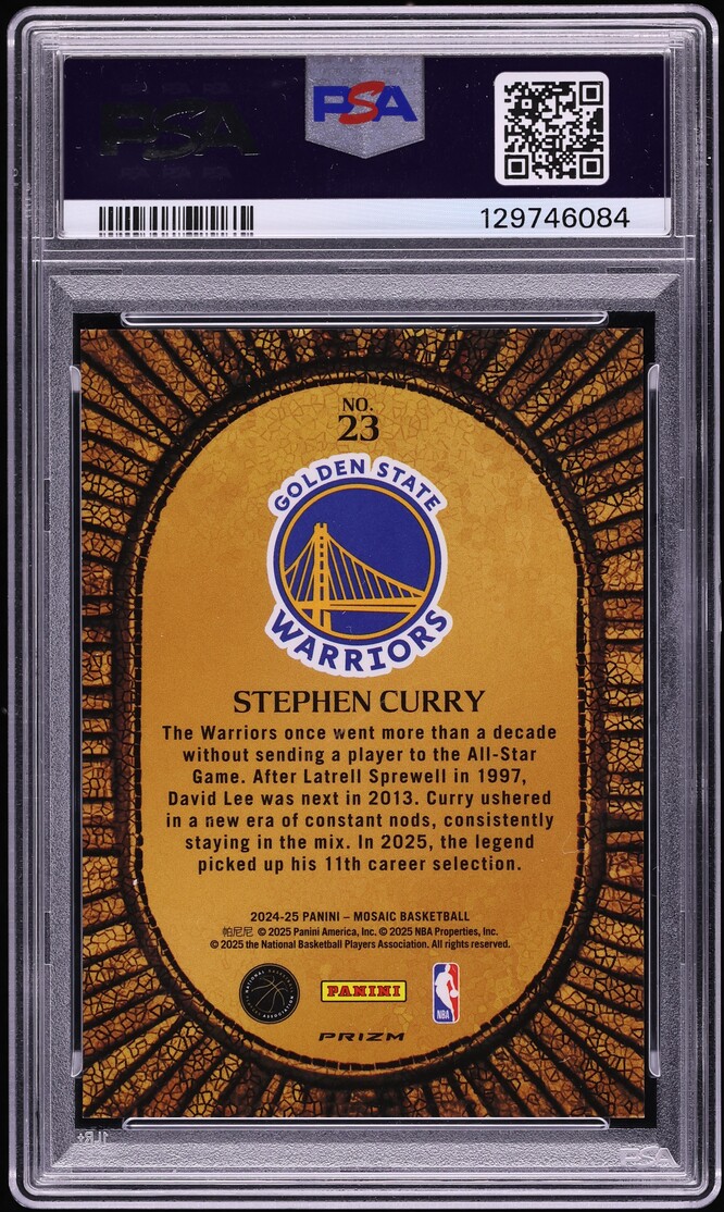 2024 Panini Mosaic Micro Stephen Curry #23 PSA 10 GEM MINT