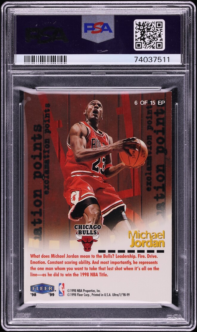 1998 Ultra Exclamation Points Michael Jordan #6 PSA 7 NRMT