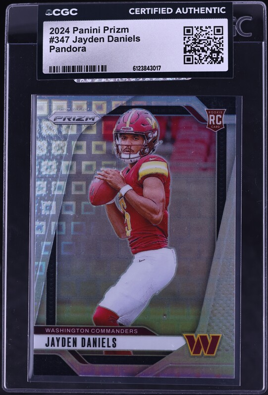2024 Panini Prizm Gold Vinyl Jayden Daniels ROOKIE 1/5 #347 PSA 9