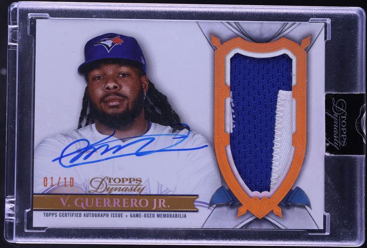 2021 Topps Dynasty Vladimir Guerrero Jr. PATCH AUTO 1/5 #VGJ1 PSA