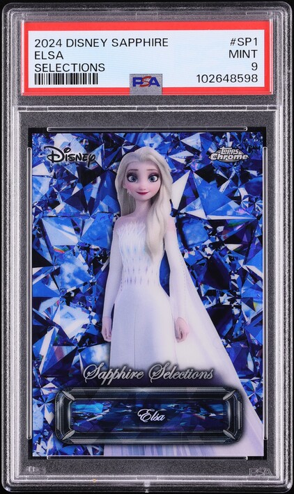 2024 Topps Chrome Disney Sapphire Edition Selections Elsa #SP1 PSA 9 MINT