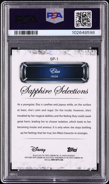 2024 Topps Chrome Disney Sapphire Edition Selections Elsa #SP1 PSA 9 MINT