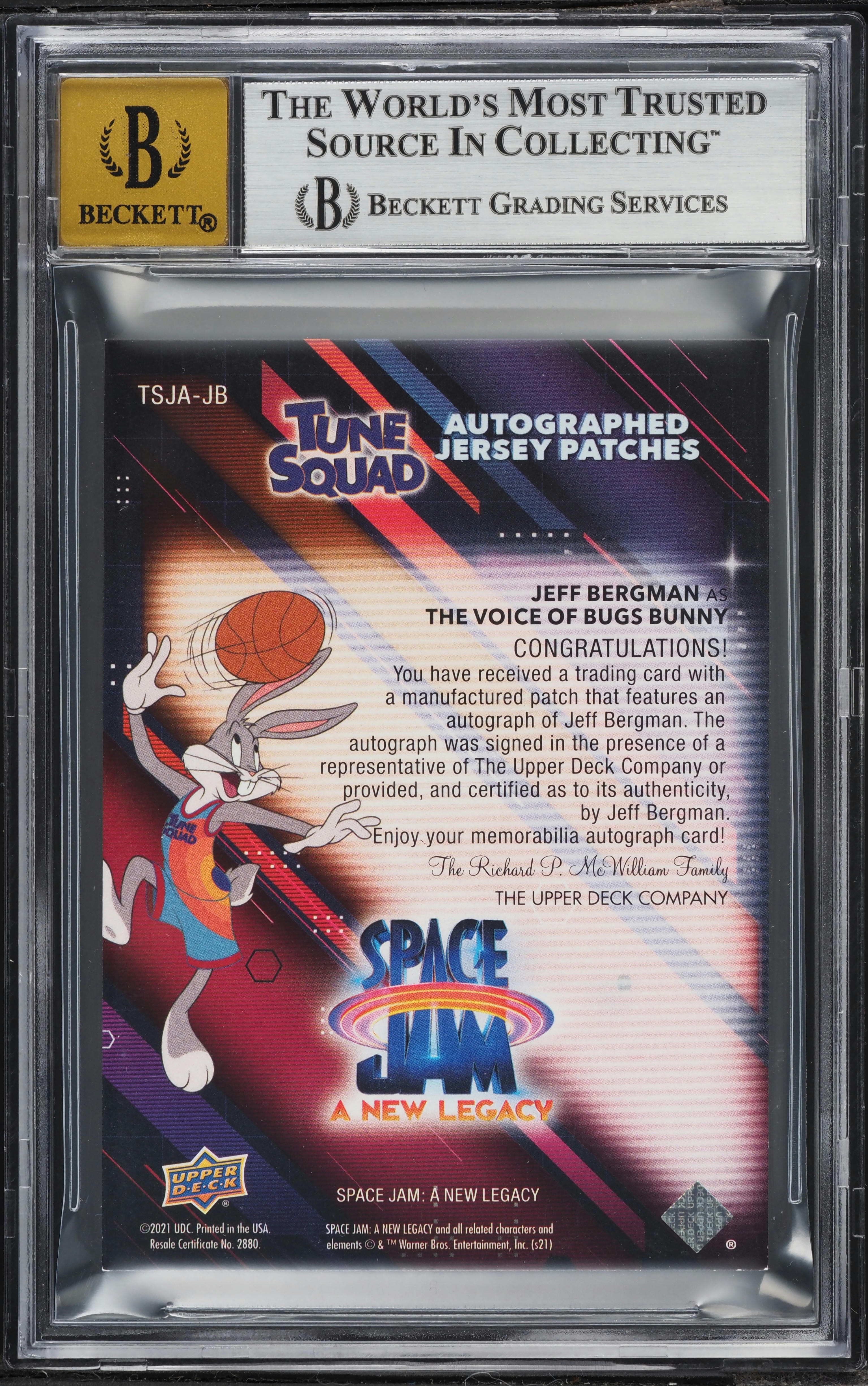 2021 UD Space Jam New Legacy Tune & Goon Squad Jeff Bergman Bugs