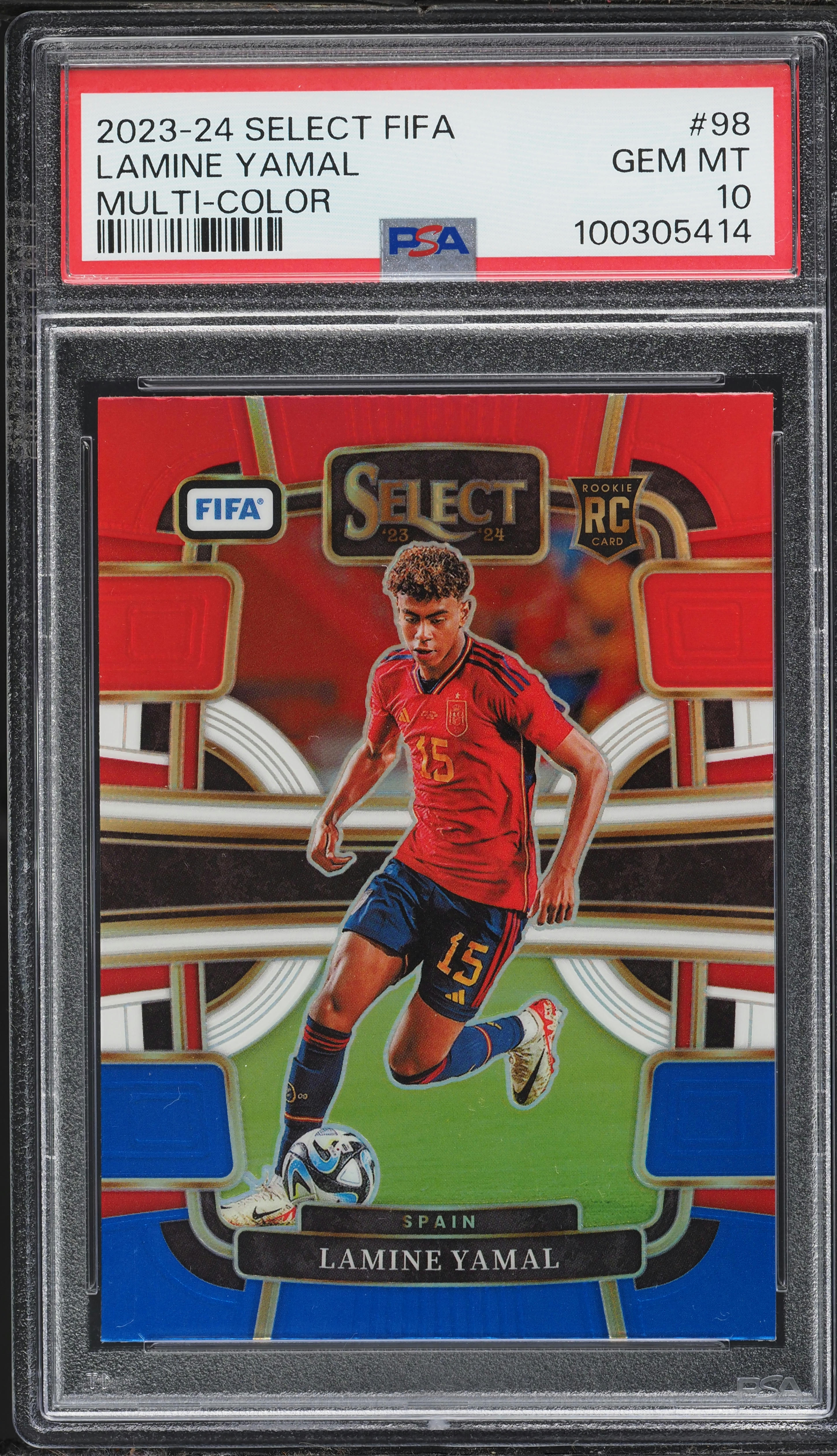 2023 Select Terrace FIFA Multi-Color Lamine Yamal ROOKIE #98 PSA