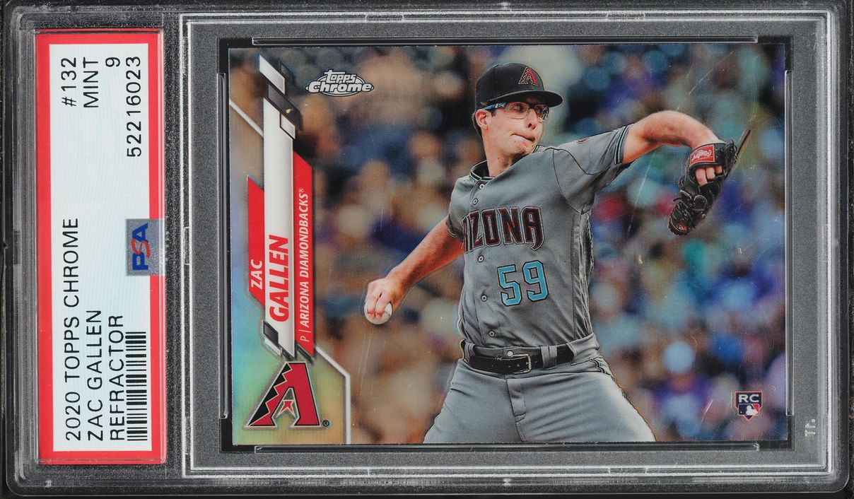 2020 Topps Chrome Refractor Zac Gallen ROOKIE #132 PSA 9 MINT