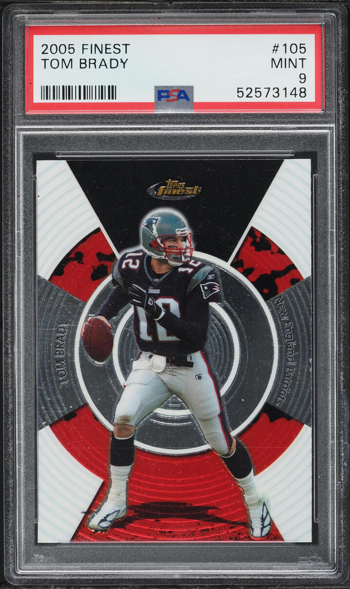 2005 Finest Football Tom Brady #105 PSA 9 MINT