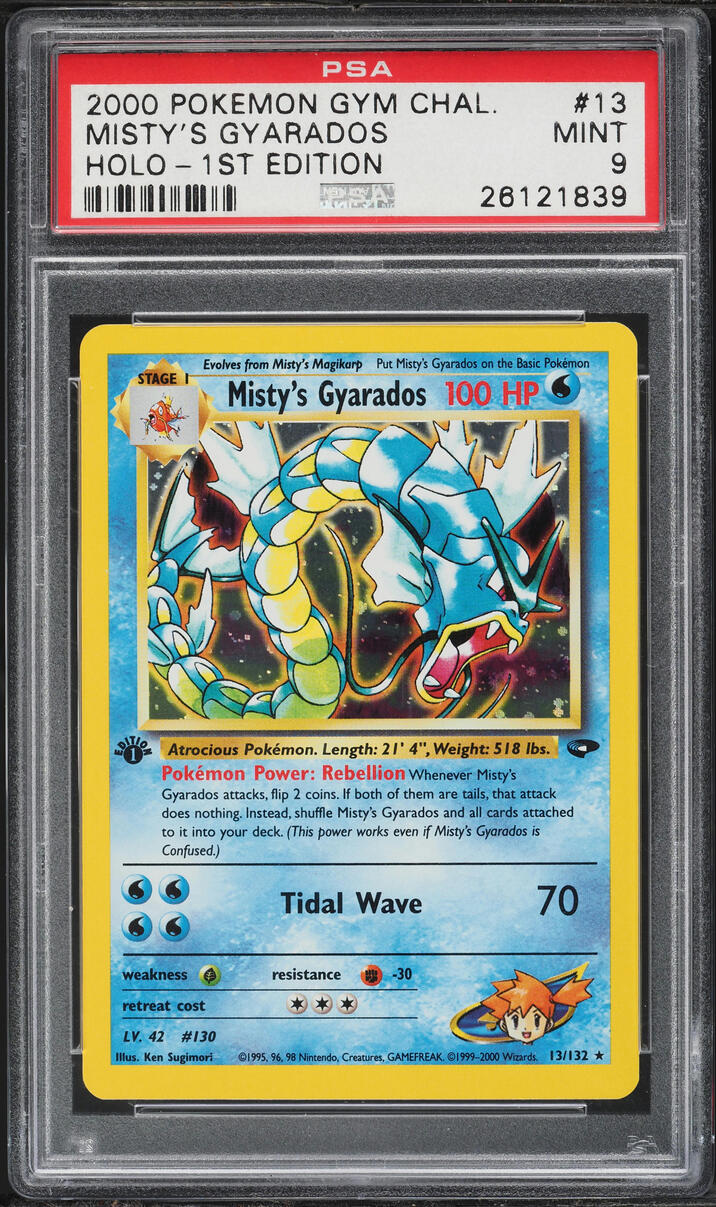 2000 Pokemon Gym Challenge 1st Edition Holo Misty's Gyarados #13 PSA 9 MINT