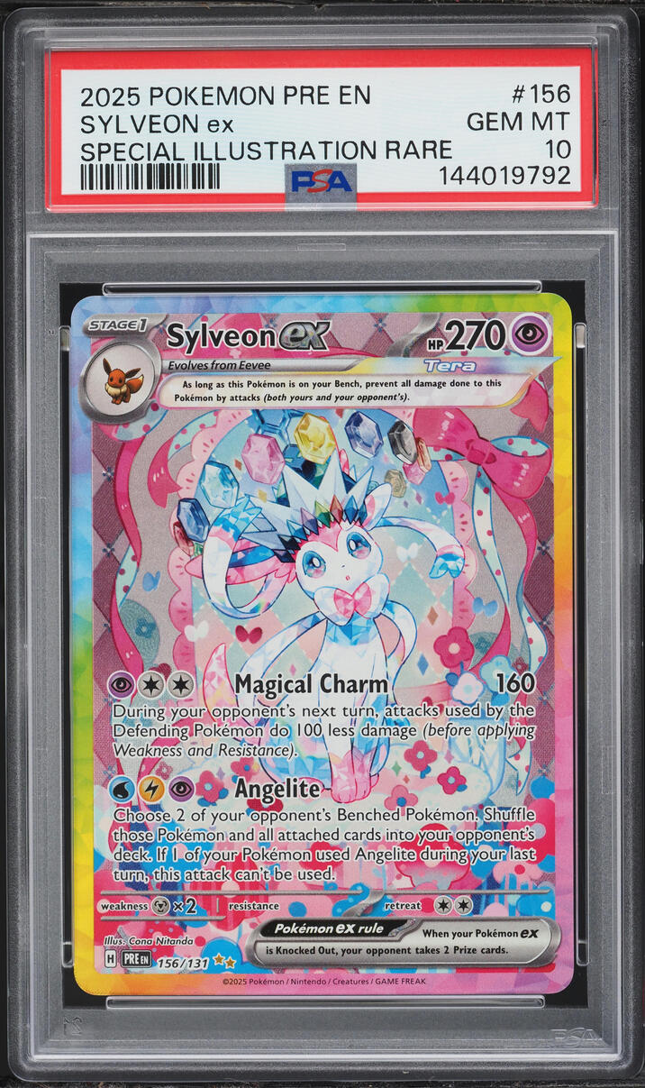 2025 Pokemon Scarlet & Violet Prismatic Evolutions SIR Sylveon Ex #156 PSA 10 GEM MINT