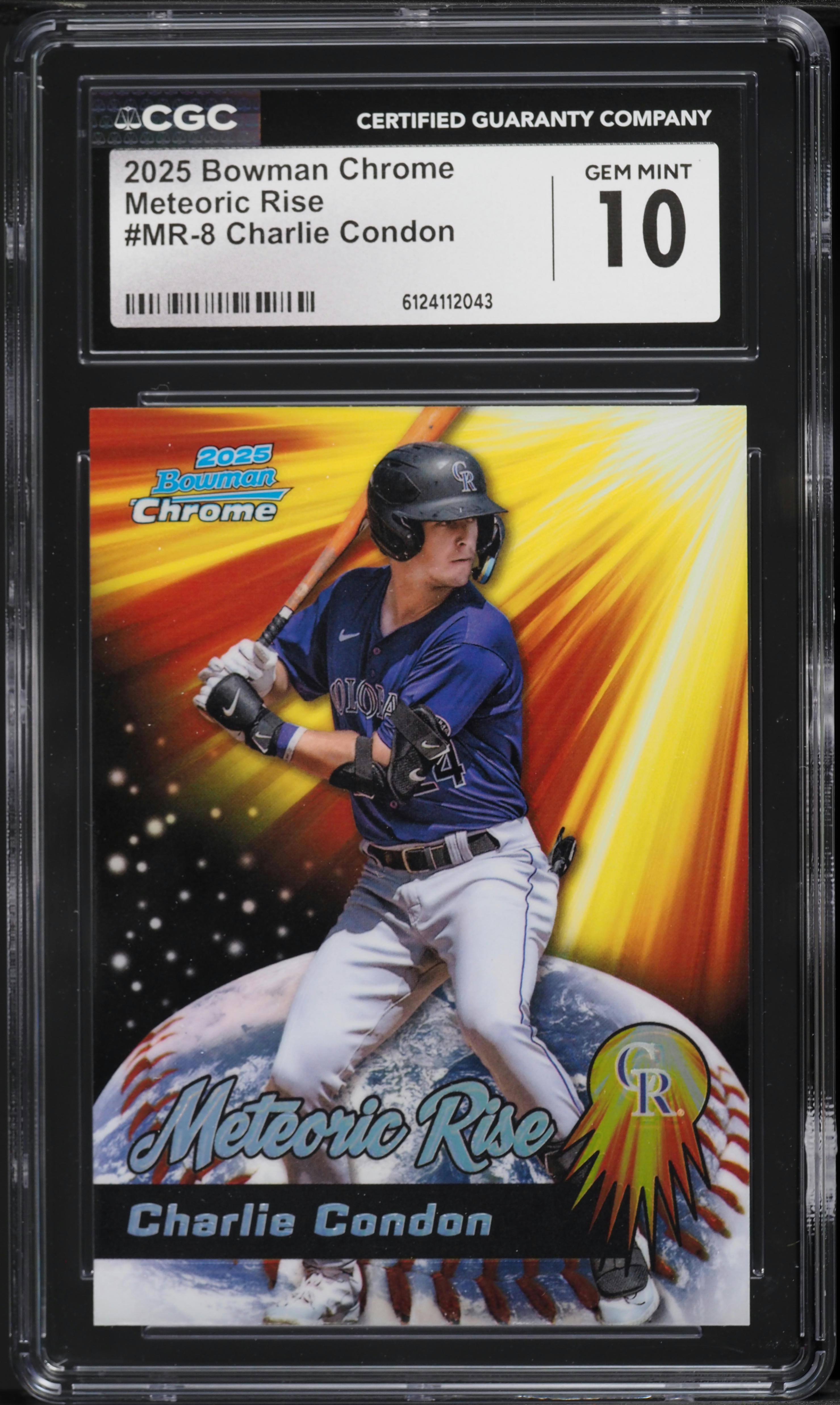 2025 Bowman Chrome Meteoric Rise Charlie Condon PROSPECT #MR-8 CGC
