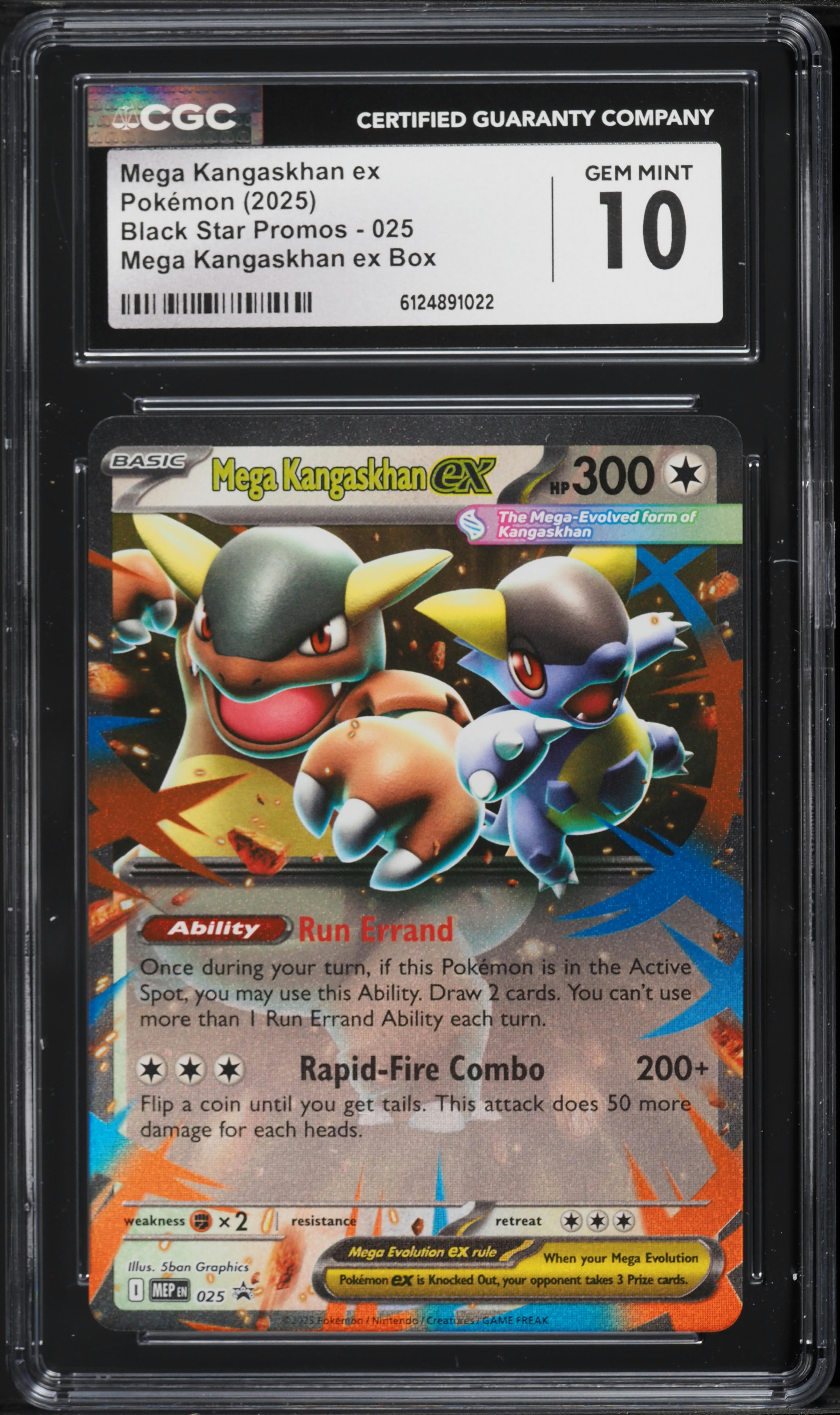 2025 Pokemon Mega Evolution Promos Box Holo Mega Kangaskhan EX #25