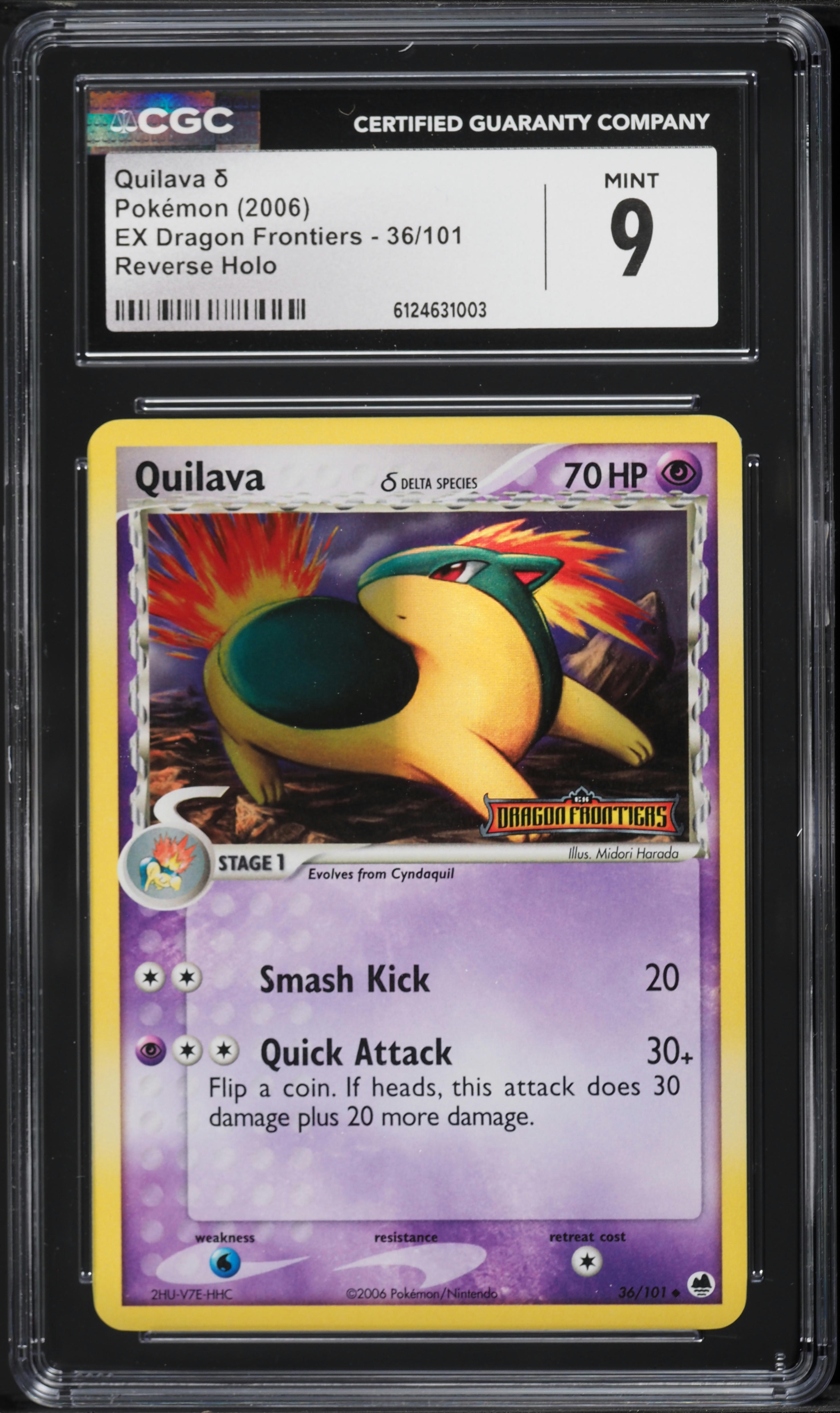 pokemon quilava card Single EX DRAGON FRONTIERS (Reverse Holo) Fire Rarity Quilava (49/123) - HeartGold SoulSilver