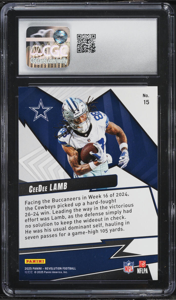 2025 Panini Revolution Shock Wave CeeDee Lamb #15 CGC 10 GEM MINT