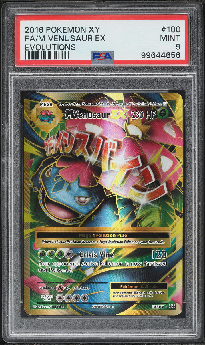 2016 Pokemon XY Evolutions Full Art M Venusaur EX #100 PSA 9 MINT