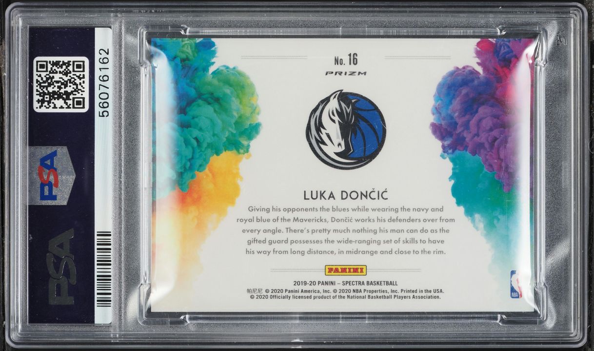 2019 Panini Spectra Color Blast Luka Doncic #16 PSA 10 GEM MINT