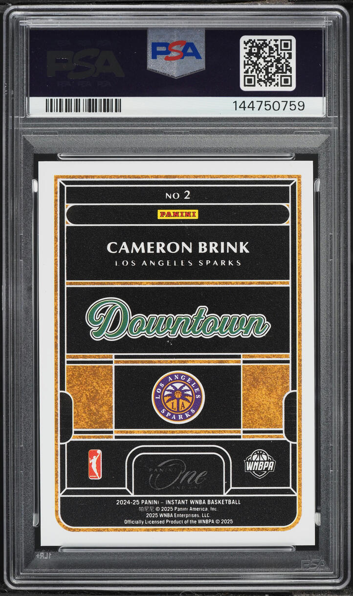 2024 Panini One And One Royalty WNBA Downtown Cameron Brink ROOKIE #2 PSA 10 GEM MINT