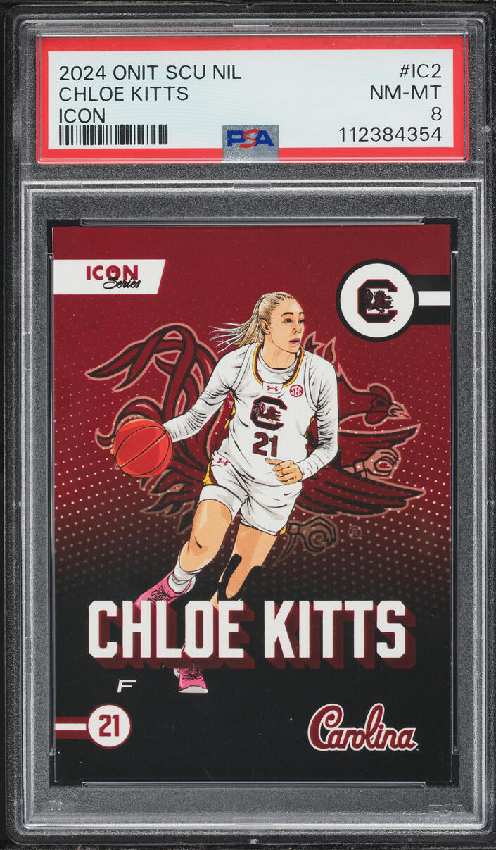 2024 Onit University Of South Carolina NIL Icon Chloe Kitts ROOKIE #IC-2 PSA 8 NM-MT
