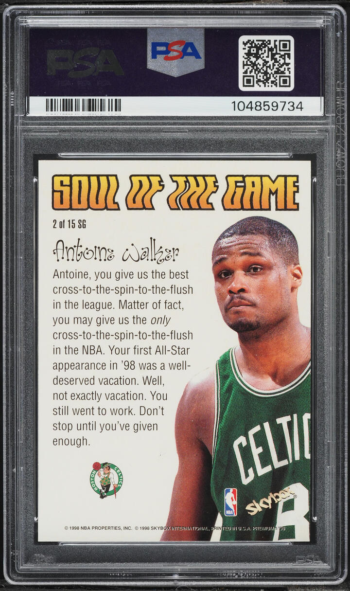 1998 Skybox Premium Soul Of The Game Antoine Walker #2 PSA 9 MINT