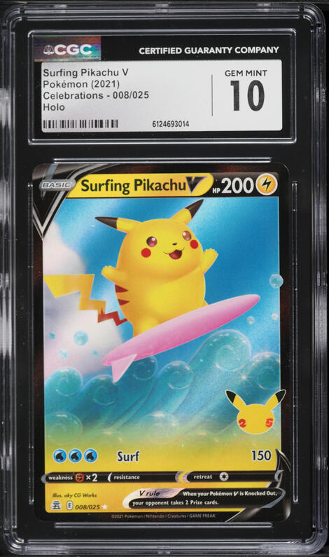 surfing pikachu pokemon card price Pokmon TCH VMAX Holo All cards will be carefully packed for safe transit Water Fun Surfing Pikachu 392/SM-P