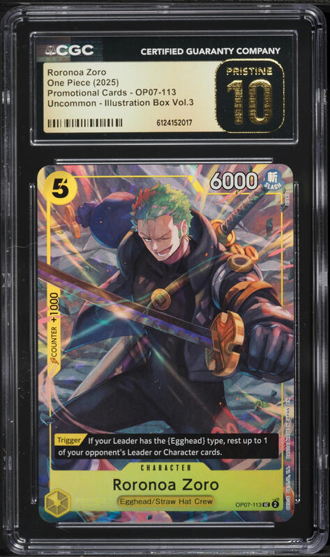 2025 One Piece Promo Illustration Box Volume 3 Roronoa Zoro #OP07
