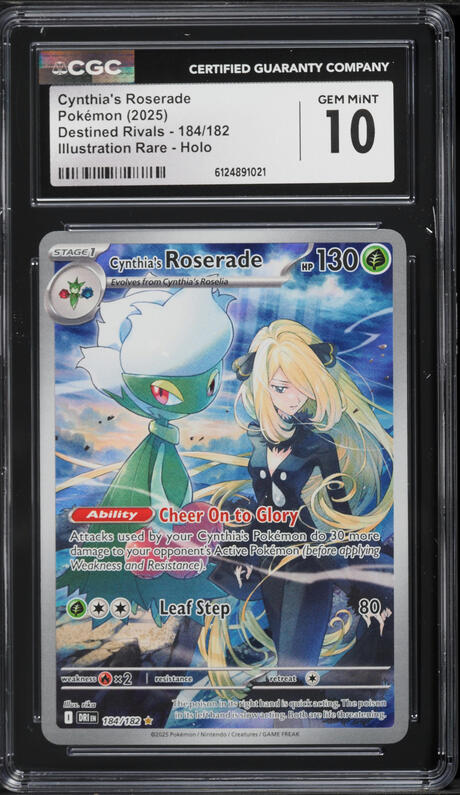 2025 Pokemon Scarlet & Violet Destined Rivals IR Cynthia's Roserade #184 CGC 10 GEM MINT