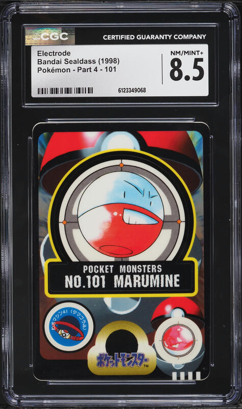 1998 Pokemon Japanese Bandai Sealdass Sticker Part 4 Electrode #101 CGC 8.5 NM-MT+
