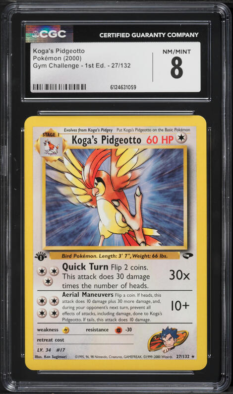 pidgeotto pokemon card value 2000 Base Set 2 #28 CGC AUTH on Fanatics Collect prevent all damage from and effects of attacks done to this Pokemon Pidgeotto (Base Set) - $1.84