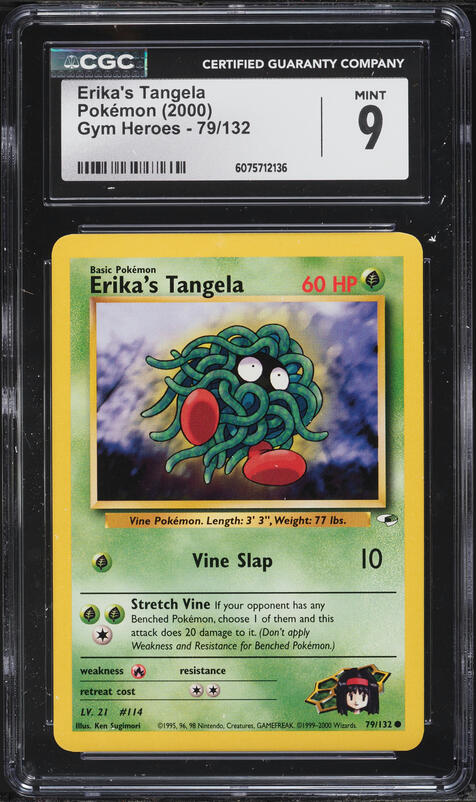 2000 Topps Chrome Pokemon Series 2 Tangela #114 CGC 10 GEM MINT on