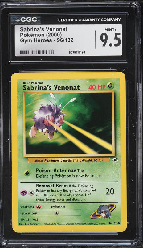 2000 Topps Chrome Pokemon Series 1 Venonat #48 CGC 10 GEM MINT on Fanatics Collect 2000 Topps Chrome Pokemon Series 1 Venonat #48 CGC 10 GEM MINT on Fanatics Collect