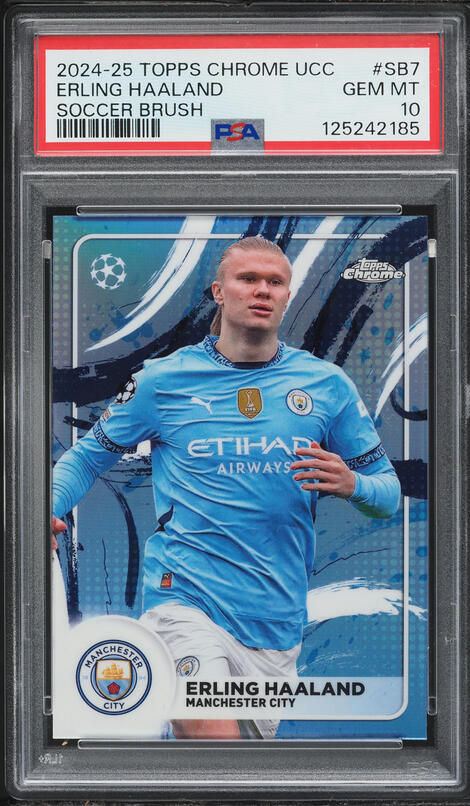 2024 Topps Chrome UEFA Club Competitions Soccer Brush Erling