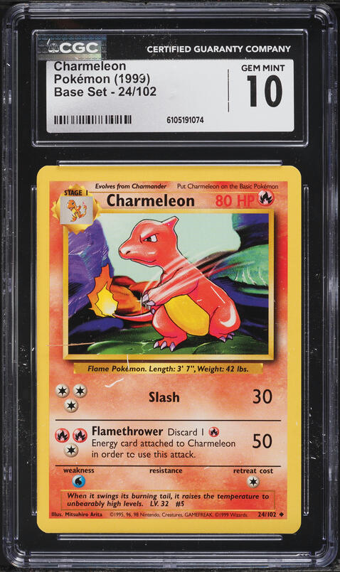 first edition charmeleon pokemon card value 1999 Classic - Base Set Stage 1/Uncommon #24 Regular LP Perfect for collectors and enthusiasts. Charmeleon 1999 Pokemon Game #24