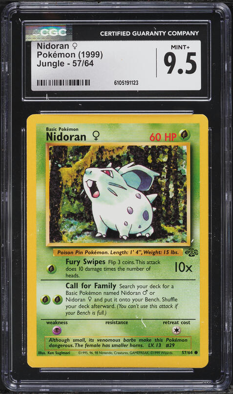 1995 nidoran pokemon card value PSA (VG-EX 4) #29 (Japanese) Grass Rarity Pokemon HeartGold Soulsilver Triumphant Single