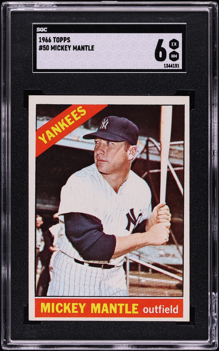 1966 Topps Mickey Mantle #50 SGC 6 EXMT