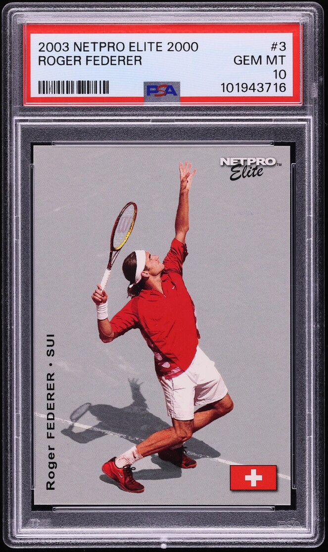 2003 NetPro Roger Federer Elite 2000 /2000 #3 PSA 10 | Card Ladder