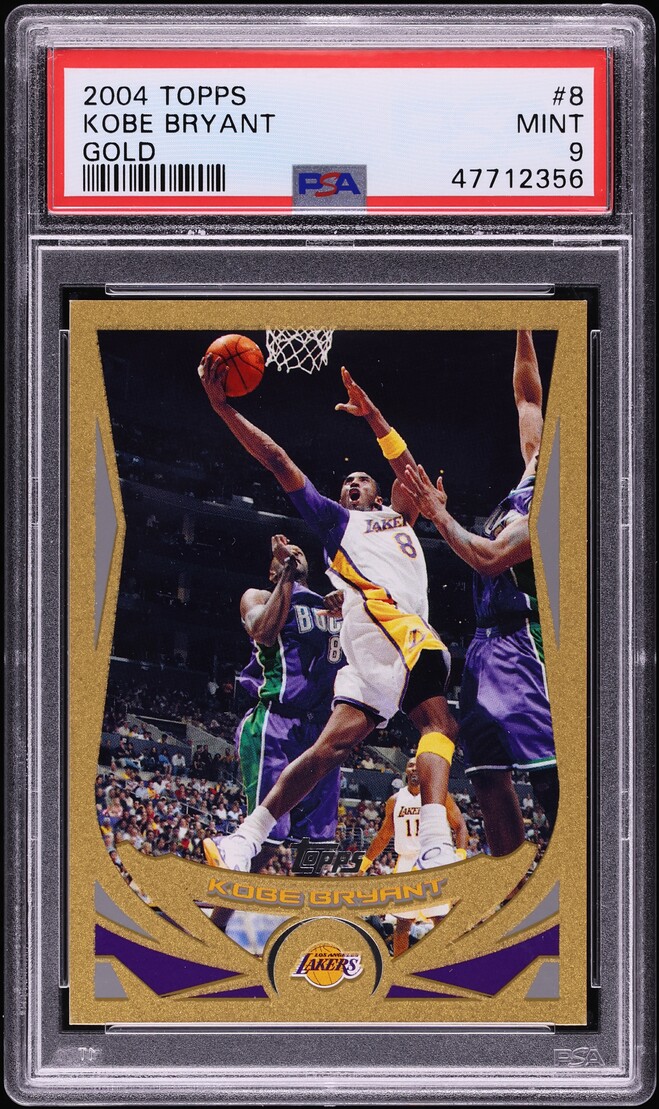 2004 Topps Basketball Gold Kobe Bryant /99 #8 PSA 9 MINT