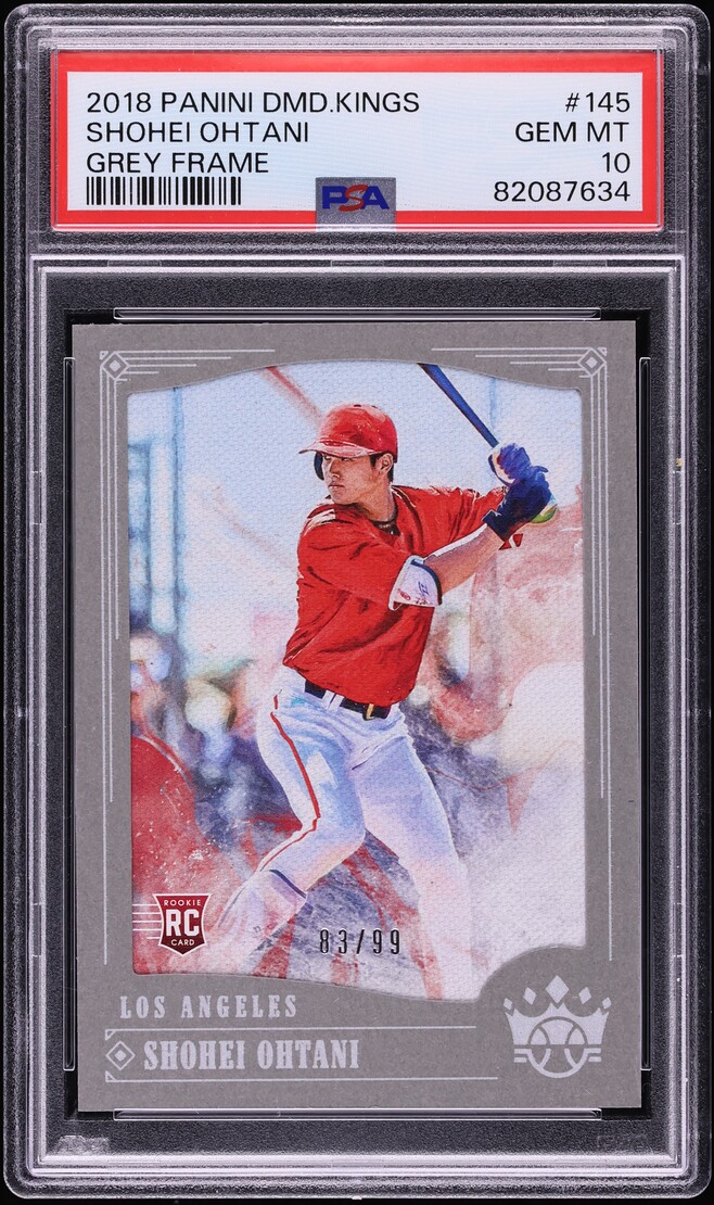2018 Panini Diamond Kings Grey Frame Shohei Ohtani ROOKIE /99 #145 PSA 10 GEM MINT
