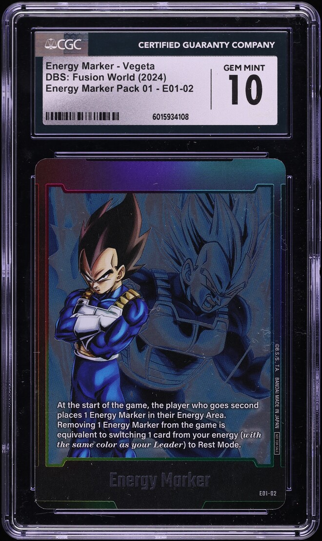2024 Dragon Ball Super Fusion World Promo Energy Marker Vegeta