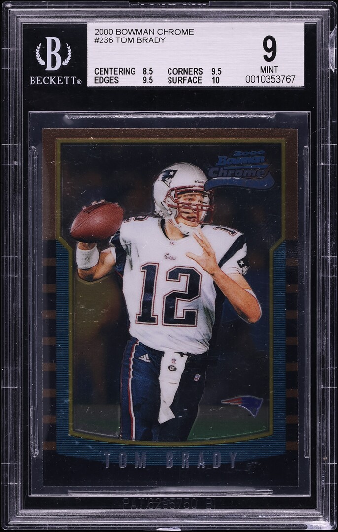 2000 Bowman Chrome Tom Brady ROOKIE #236 BGS 9 MINT