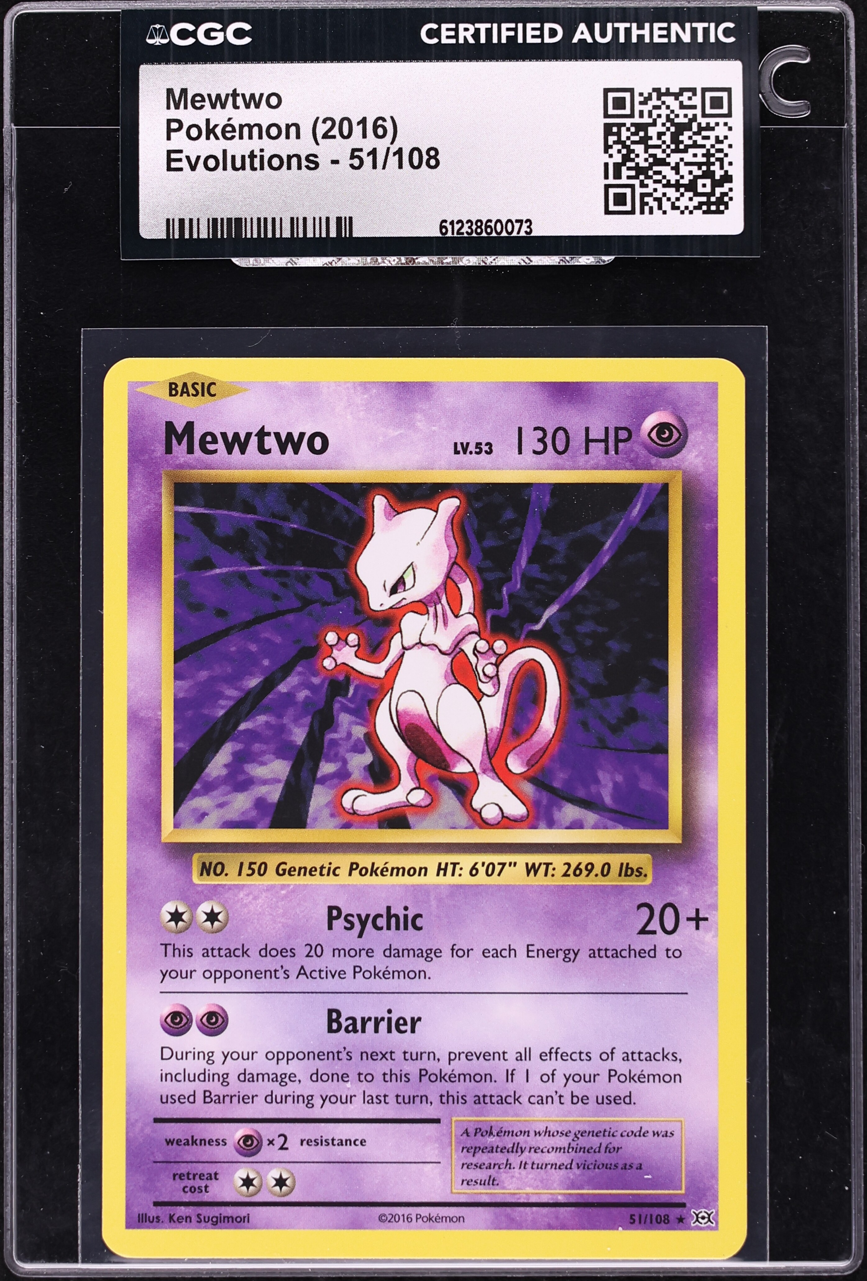 2016 mewtwo pokemon card value 51/108 Rare Pokemon XY Evolutions TCG XY – prevents all effects of attacks Mewtwo Pokemon Card Holographic Credit