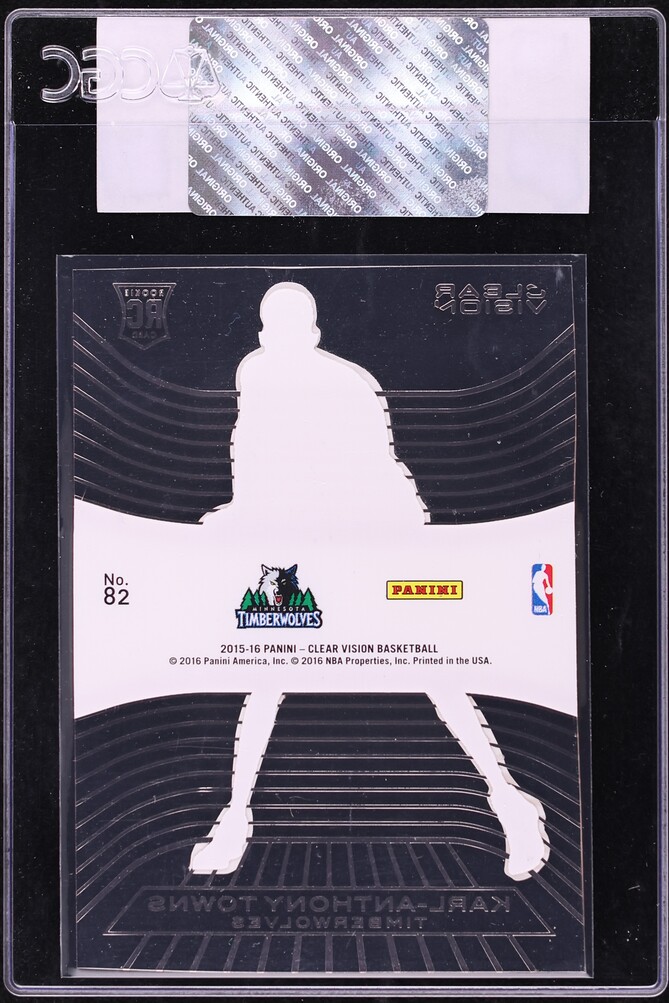 2015 Panini Clear Vision Gold Karl-Anthony Towns ROOKIE /10 #82 CGC AUTH