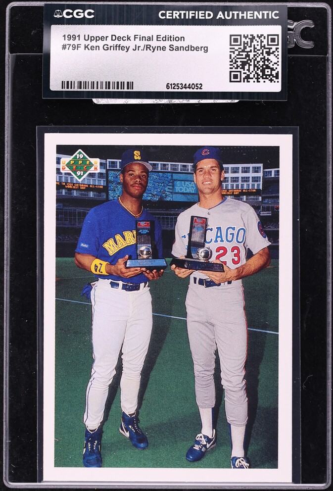 1991 Upper Deck Final Edition Ken Griffey Jr. & Ryne Sandberg #79F CGC AUTH