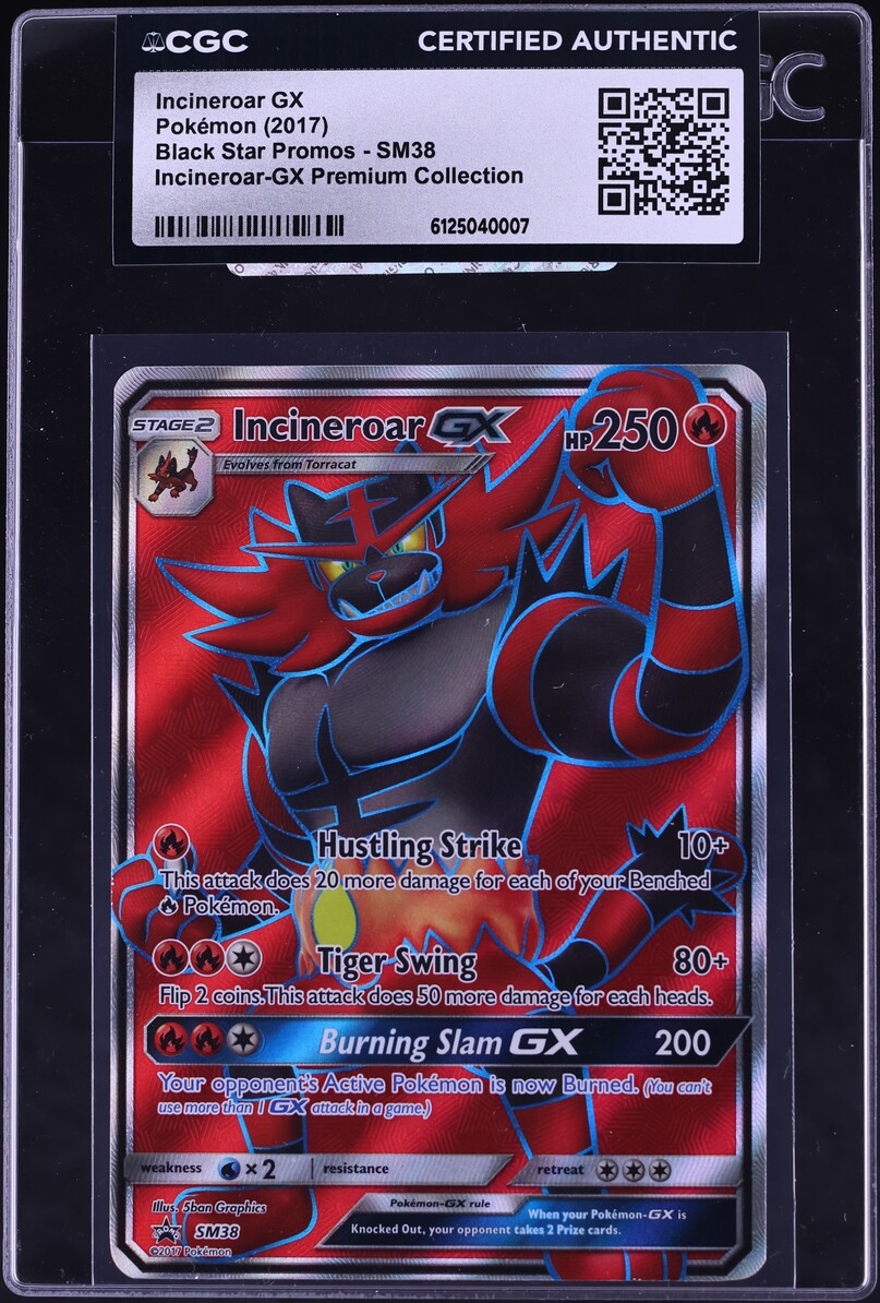 2017 Pokemon Sun & Moon Promo Premium Collection Full Art Incineroar GX #SM38 CGC AUTH