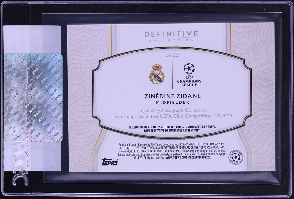 2024 Topps Definitive Collection UCC Legendary Zinedine Zidane